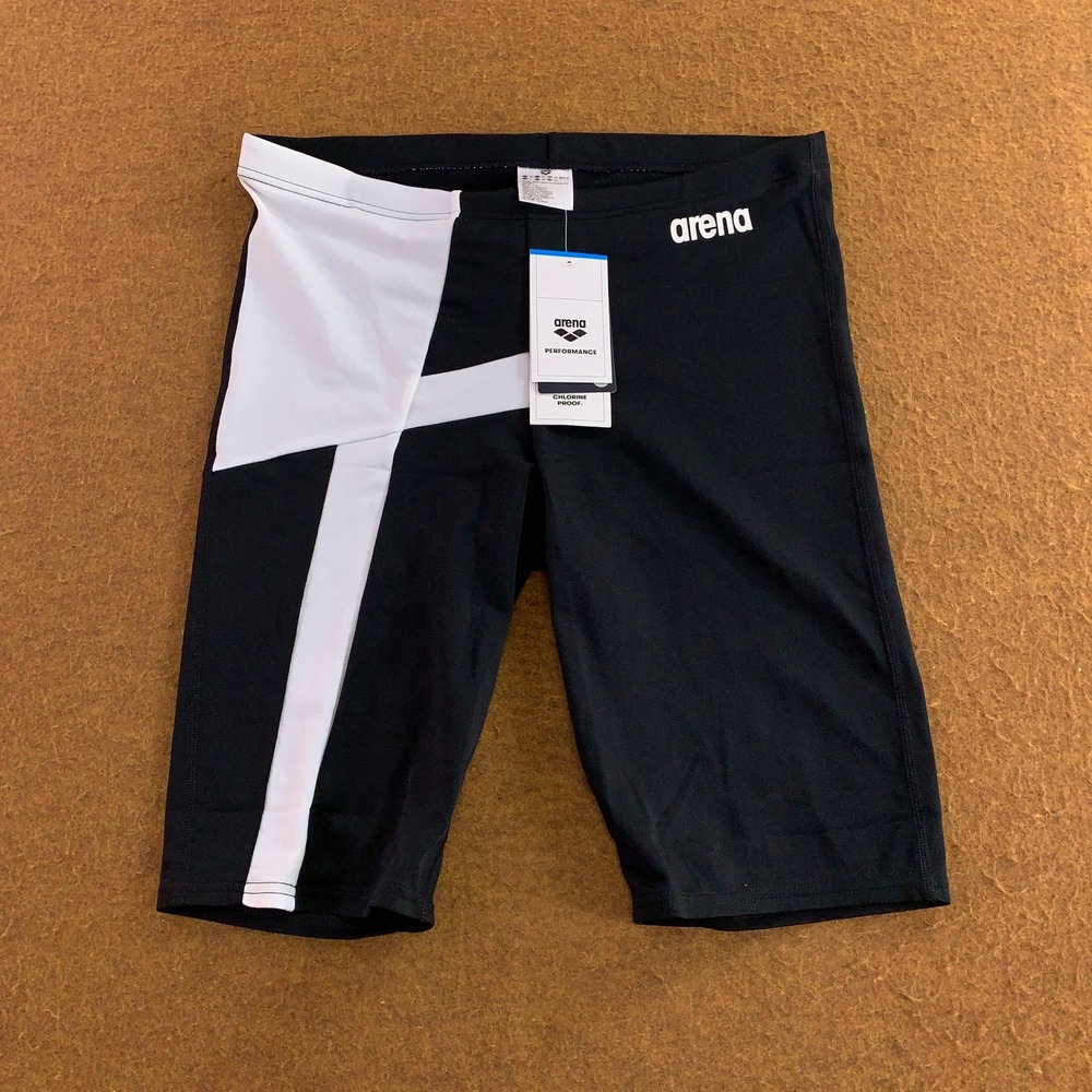 Arena Mens 38 Black White Diamond Swim Jammer NWT